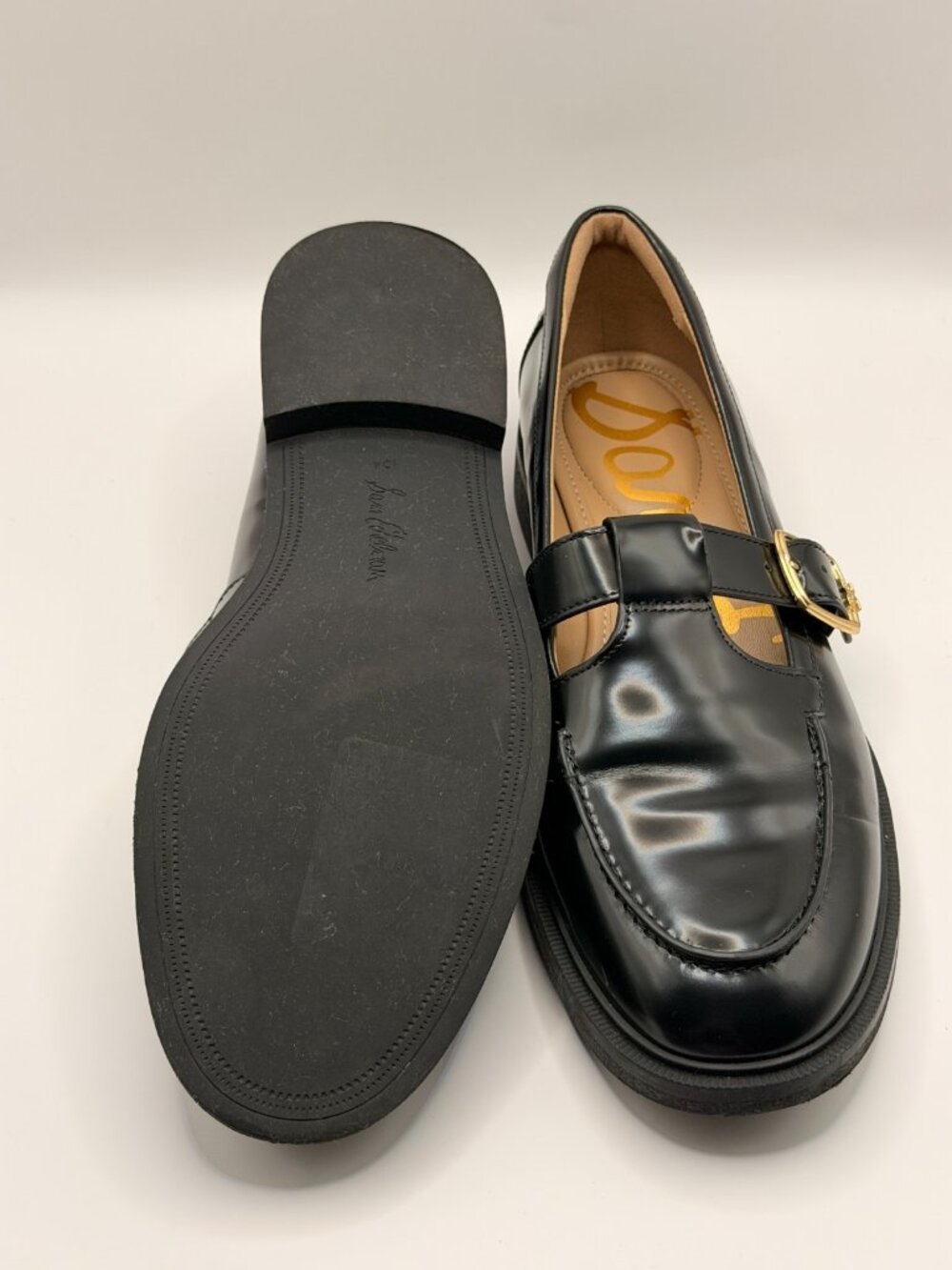 Sam Edelman Women's Elaina T-Strap Leather Mary Jane Black Loafers Sz 10.5 - Picture 9 of 9